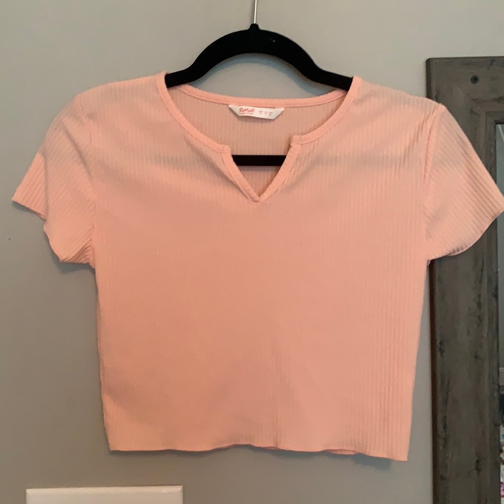 ROMWE Peach Pink Top